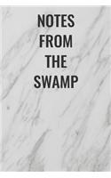 Notes From The Swamp: (Funny Office Journals) Blank Lined Journal Coworker Notebook Sarcastic Joke, Humor Journal, Original Gag Gift ... Retirement, Secret Santa or Chris