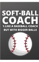 Soft-Ball Coach 1.Like A Baseball Coach But With Bigger Balls