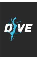 Dive: 6x9 Freediving - lined - ruled paper - notebook - notes