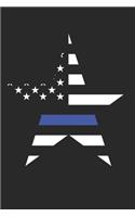 Police Officer Notebook - Thin Blue Line USA Flag - Gift for Police Officers And Law Enforcement Officers - Law Enforcement Diary