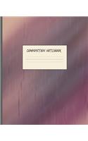 Composition Notebook: RED & PURPLE DAWN DESIGN COLORFUL COVER - 100 Pages - 7.5 x 9.25" WIDE-RULED PAGES - WORKBOOK, JOURNAL, NOTEBOOK