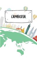 Cambodia: Dotted Travel Diary Notebook or Journey Dotted Grid Journal - Holiday Trip Pocketbook for Men and Women with Dots