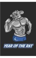 Year of The Rat - Bodybuilder: 6x9 Ruled Notebook, Journal, Daily Diary, Organizer, Planner