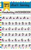 Handwriting Workbook: Oliver's Learning Handwriting Practice Book, Small And Compact To Fit In Your Bag