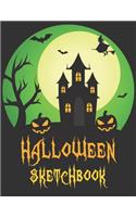 Halloween sketchbook: Happy Halloween: sketchbook to Sketching & Drawing Halloween Characters and Halloween decorations, Sketchbook to Draw Halloween image, 100 pages wit