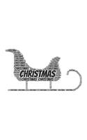 Christmas: Notebook, Journal - Lined Paper - 120 Pages DIN A5 (6 x 9") - Notes, Drawings, Planer, Diary, Organization - Word Cloud Present