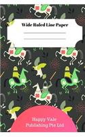 Cute Knight Theme Wide Ruled Line Paper