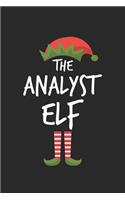 Funny Analyst Elf Christmas Notebook Gift