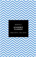 Monthly Academic Planner Sept 2018 - Dec 2019: Sunday Start Week