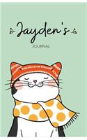 Jayden's Journal: 150 Page Personalised Notebook for Jayden