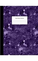 Graph Paper Notebook: Purple Space Galaxy Math Composition Book Quad Ruled 1/4 inch (.25") Squares Graphing Paper for Students Large, 8.5 x 11 in