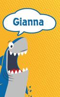 Gianna: Personalized Shark Blood Sugar Diet Diary Journal Log Featuring 120 Pages 6x9