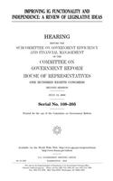 Improving Ig Functionality and Independence: A Review of Legislative Ideas