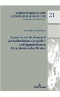 Expertise zur Wirksamkeit von Maßnahmen des Spieler- und Jugendschutzes