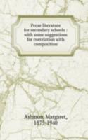 Prose literature for secondary schools