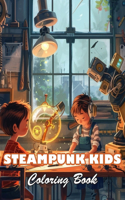 Steampunk Kids Coloring Book