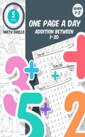 5 min math drills One page a day addition between 1-30