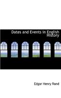 Dates and Events in English History