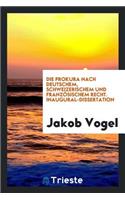Die Prokura Nach Deutschem, Schweizerischem Und Französischem Recht...