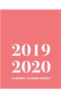 2019-2020 Academic Planner: Weekly & Monthly View Planner - Achieve Your Goals & Increase Productivity - Bold Watermelon Pink(4 Cool Student Planners)