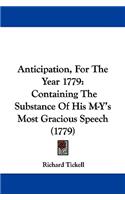 Anticipation, For The Year 1779