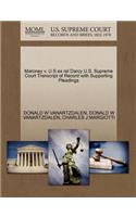 Maroney V. U S Ex Rel Darcy U.S. Supreme Court Transcript of Record with Supporting Pleadings