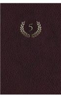 Monogram "5" Any Day Planner Notebook: (31 Monogram Maroon 150 Planner)