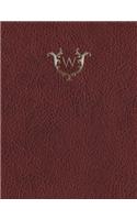 Monogram "W" Grid Sketchbook