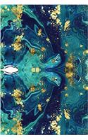 Blue and Turquoise Marble Journal
