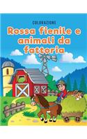 Colorazione rossa fienile e animali da fattoria