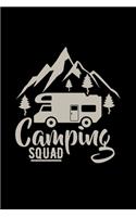 Camping squad: 6x9 Camping - grid - squared paper - notebook - notes