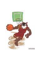 Funny Basketball Cat Notebook: Graph Paper Journal 6x9 - 120 Pages