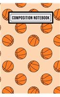 Basketball Wide Ruled Composition Notebook