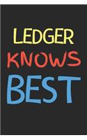 Ledger Knows Best: Lined Journal, 120 Pages, 6 x 9, Ledger Personalized Name Notebook Gift Idea, Black Matte Finish (Ledger Knows Best Journal)