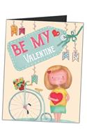 Be My Valentine: Gift Tag Be My Sweet Heart Blank Lined Writing Journal (Alternative Card) For Girls