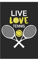 Life Love Tennis: diary, notebook, book 100 lined pages in softcover for everything you want to write down and not forget