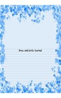 Draw and Write Journal: Book Journal Dual Design Alternating Half Blank- Half College Ruled for Creative Sketchbook Drawing or Doodling & Writing Journal Notebook Organizer