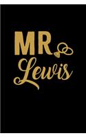 Mr. Lewis: Personalized Engagement & Pre Wedding Gift - Mr. & Mrs. Wedding Notebook and Organizer for Bride to Be and Groom To Be Matching Present