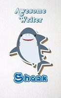 Awesome Writer Shark A5 Lined Notebook 110 Pages