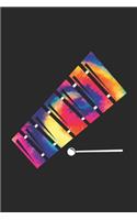 Tie Dye Xylophone Notebook - Music Instrument Gift for Xylophone Player - Xylophone Journal - Xylophone Diary