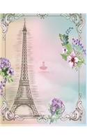Notebook: PARIS cover and Dot pages, Extra large (8.5 x 11) inches, 110 pages, notebooks and journals(1 Paris Notebook, with Dot Pages, Extra Large (8.5 X 11) Inches, 110 Pages)