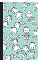 Dot Grid Bullet Style Journal: Happy Children Print, Create Your Own Schedule Notebook for Journaling, Drawing, Planning and More