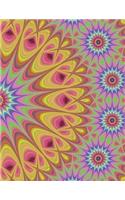 Geometric Notebook Large Size 8.5 x 11 Ruled 150 Pages