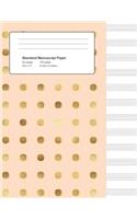 Standard Manuscript Paper: Peach & Gold Dots Blank Sheet Music(9 Notebook for Musicians)