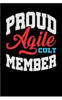 Proud Agile Cult Member: Black, White & Red Design, Blank College Ruled Line Paper Journal Notebook for Project Managers and Their Families. (Agile and Scrum 6 x 9 inch Comp