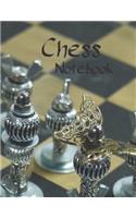 Chess Notebook: Diary Note Taking Record Tactics Principles and Concepts Record Analysis of Games Movements Openings. 110 -8.5x11 Lined Interior Pages with a Boxed 