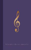 Blank Sheet Music: Stylish 8 1/2 X 11, 110 Page Notebook in Dark Purple for Songwriting and Composing Vocal and Piano Music