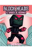 Kits de plástica (El origen de Hoshiko): Este libro de manualidades recortables de Block Heads para niños incluye 3 personajes Block Heads especialmente seleccionados, 4 personajes aleatori