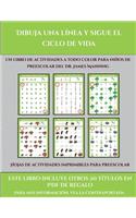 Hojas de actividades imprimibles para preescolar (Dibuja una línea y sigue el ciclo de vida)