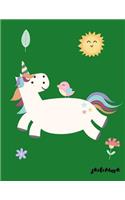Sketchbook: Cute Unicorn Kawaii Sketchbook for Girls: 110 Pages of 8.5"x11" Blank Paper for Drawing, For kids practice(9 Sketchbook Adorable)